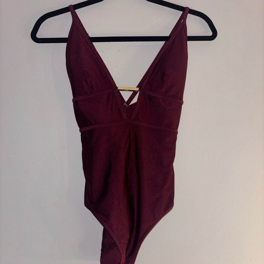 Women’s Burgundy One Piece Swimsuit